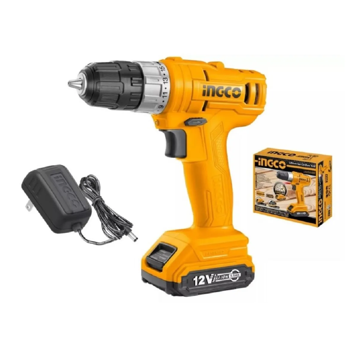 INGCO - TALADRO INALAMBRICO 12V inc BAT Y CARGADOR INGCO