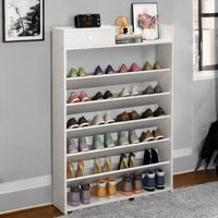 Zapatero Con Cajon Superior 6 Niveles Multifuncional 120x75x17