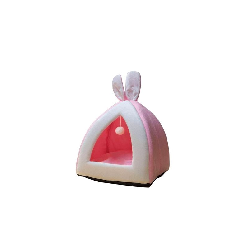 GENERICO - Cama iglu mascota 31 X 31 X 35 Rosado
