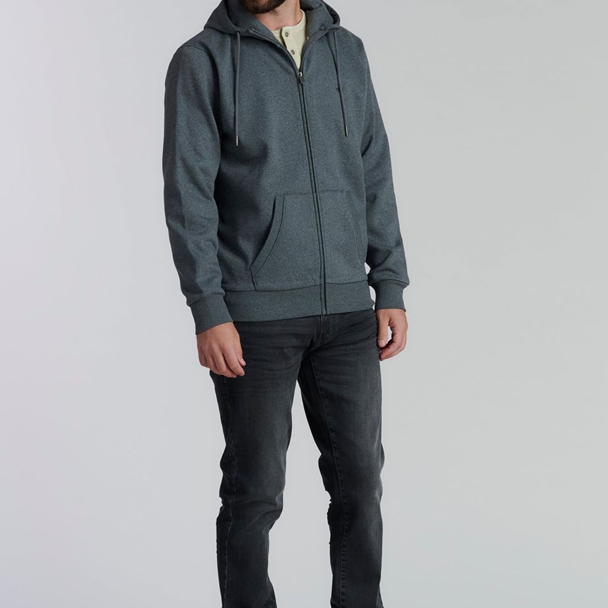 FEROUCH - Polerón Básico Kansas Fr Negro Ferouch