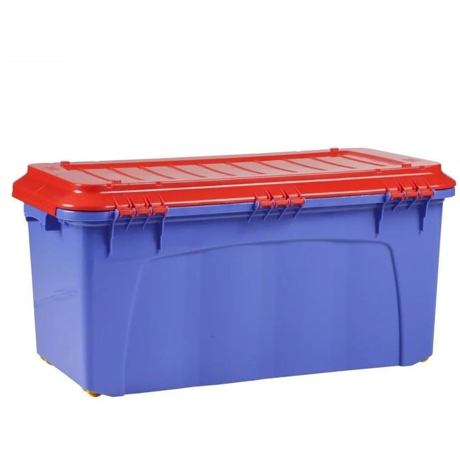 REYPLAST - Caja Organizadora Baul Movil Con Ruedas Almacenamiento 90 L