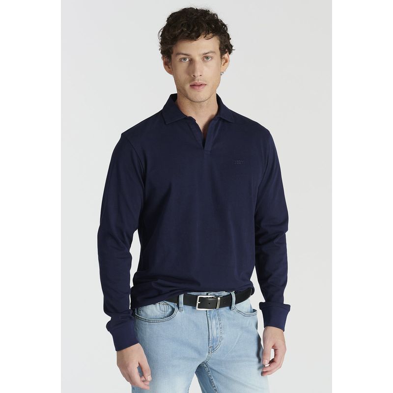 NEW MAN - Polera Polo Mallorca Heritage Azul Newman