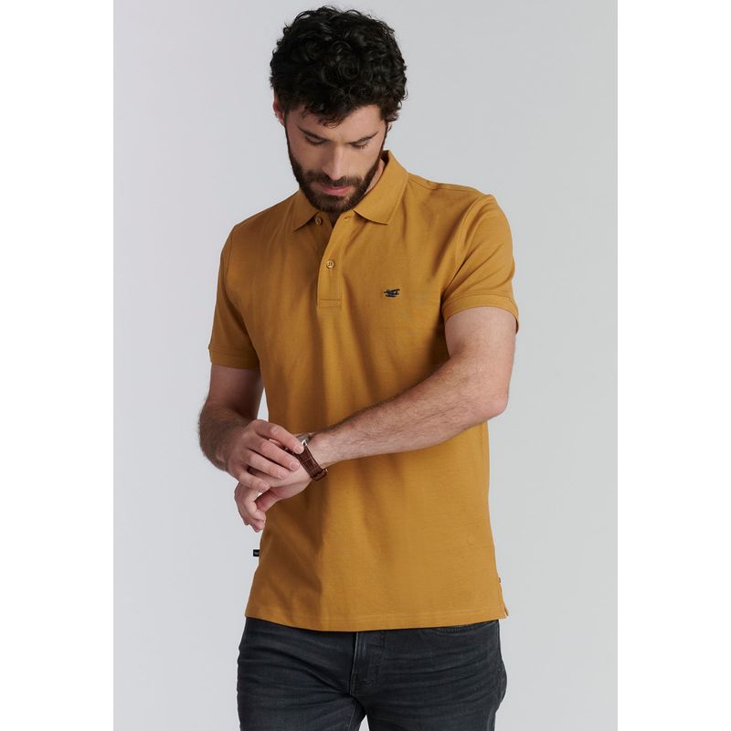 FEROUCH - Polera Básica Pique Fr Amarillo Ferouch