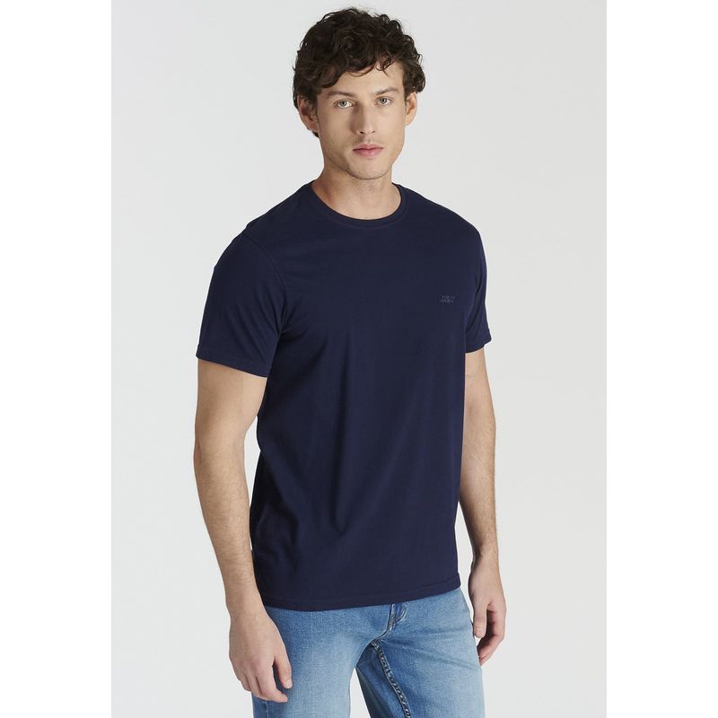 NEW MAN - Polera Mieres Heritage Azul Newman