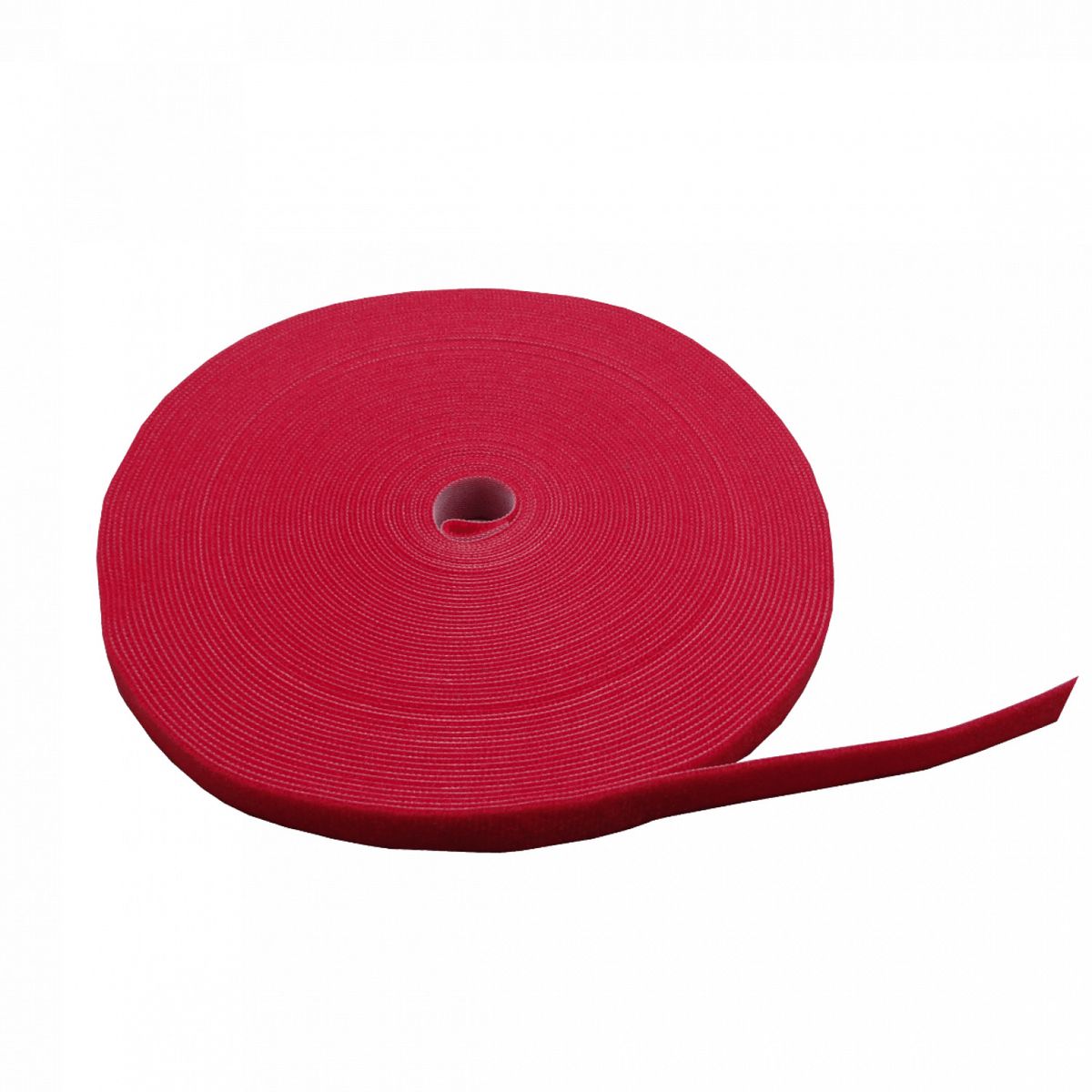 GENERICO - Amarra Velcro Clásica Doble Faz 25 Metros Rojo 20mm