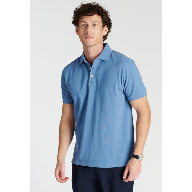 NEW MAN - Polera Polo Roma Heritage Azul Newman