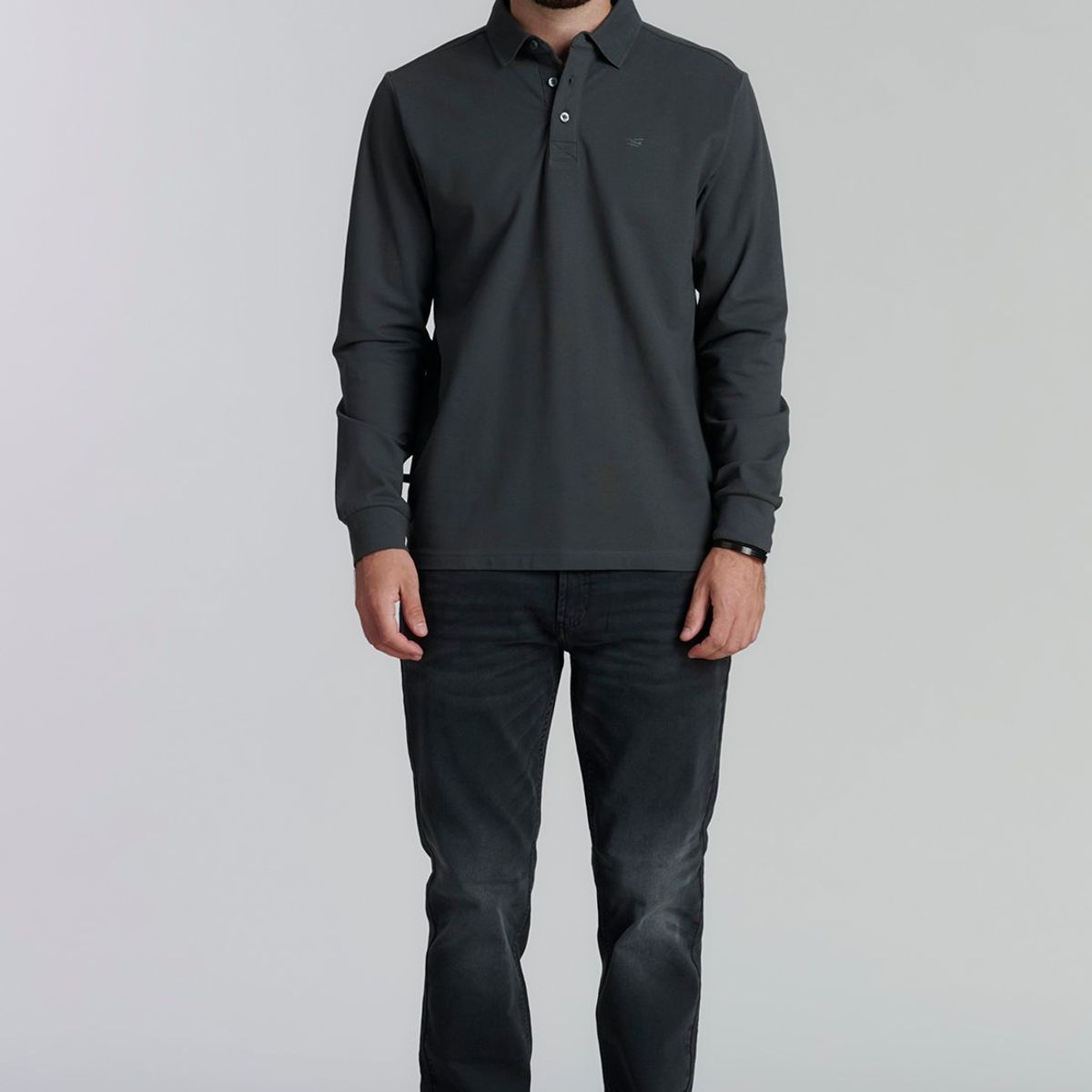 FEROUCH - Polera Básica  Dakota Fr Gris Ferouch