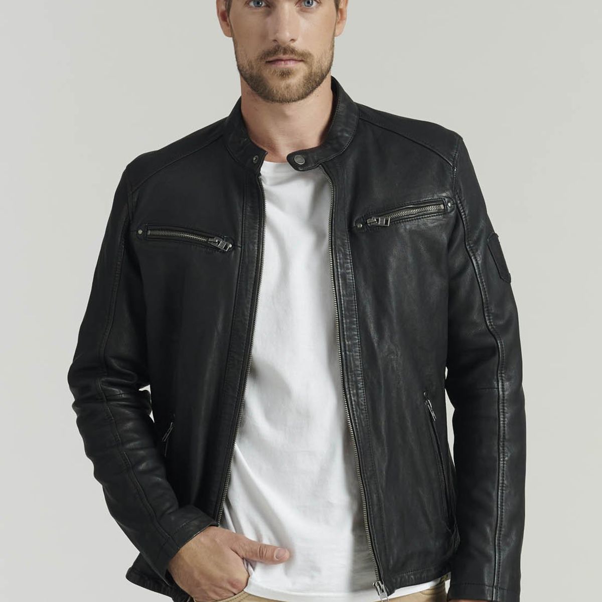 FEROUCH - Chaqueta Cuero Dakota Fj Fjs Café Ferouch