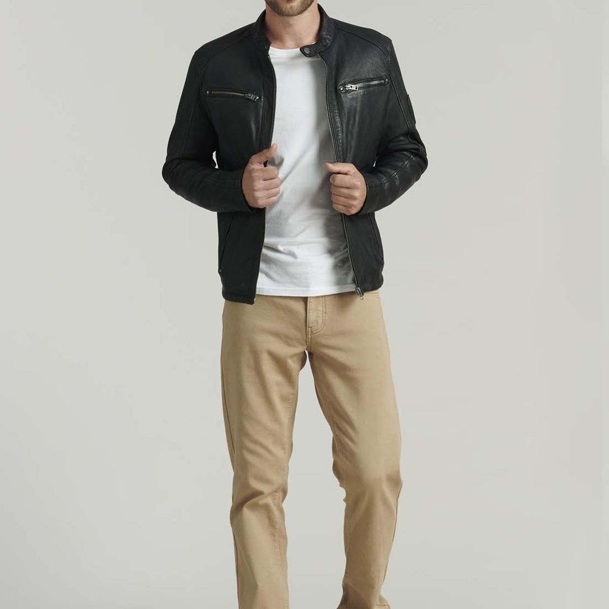 FEROUCH - Chaqueta Cuero Dakota Fj Fjs Café Ferouch