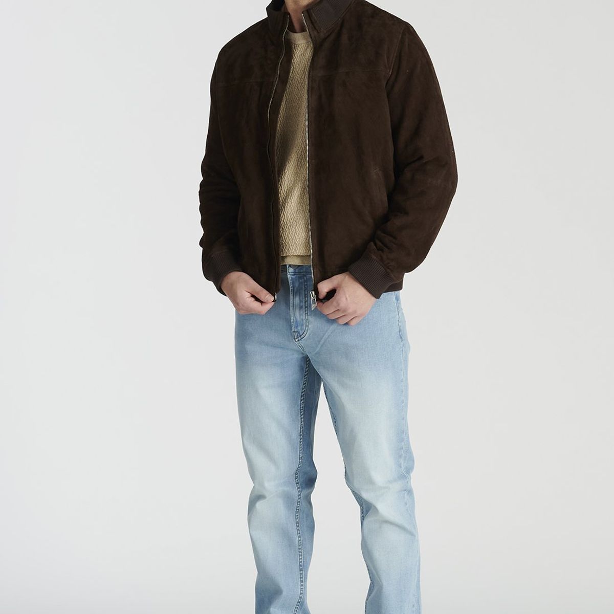 NEW MAN - Chaqueta Leather Tier Heritage Café Newman