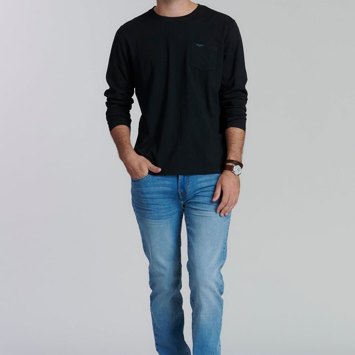 FEROUCH - Polera Básica  Oregon Fr Negro Ferouch