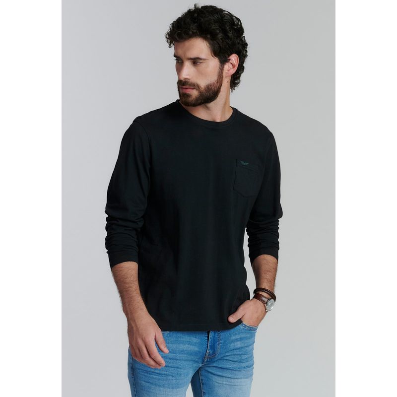 FEROUCH - Polera Básica  Oregon Fr Negro Ferouch