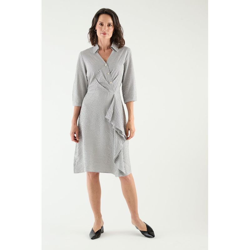 MA GRIFFE - Vestido Largo Crudo Mujer Magriffe