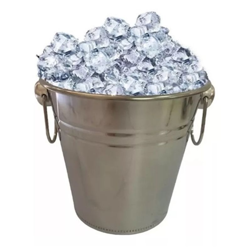 GENERICO - Cubetas Hielo Hielera Con Asas Hielera Acero Inoxidable 16cm