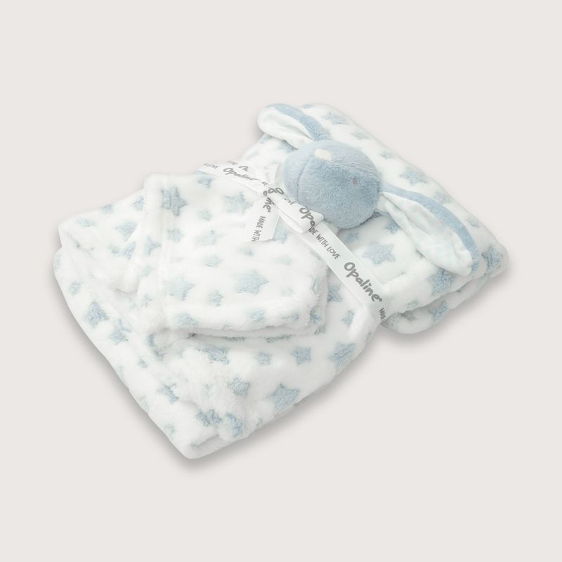 OPALINE - Manta Unisex bebé Azul 38829 Opaline