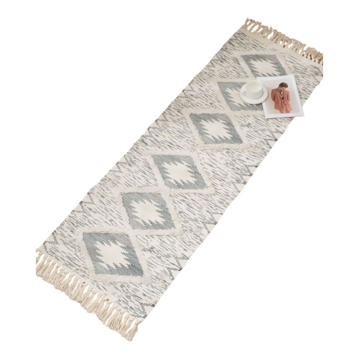 GENERICO - Alfombra decorativa de Lino 60 x 180 cm