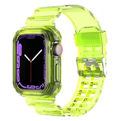 GENERICO - Correa Transparente Funda Para Apple Watch 38 / 40 / 41mm - Amarillo