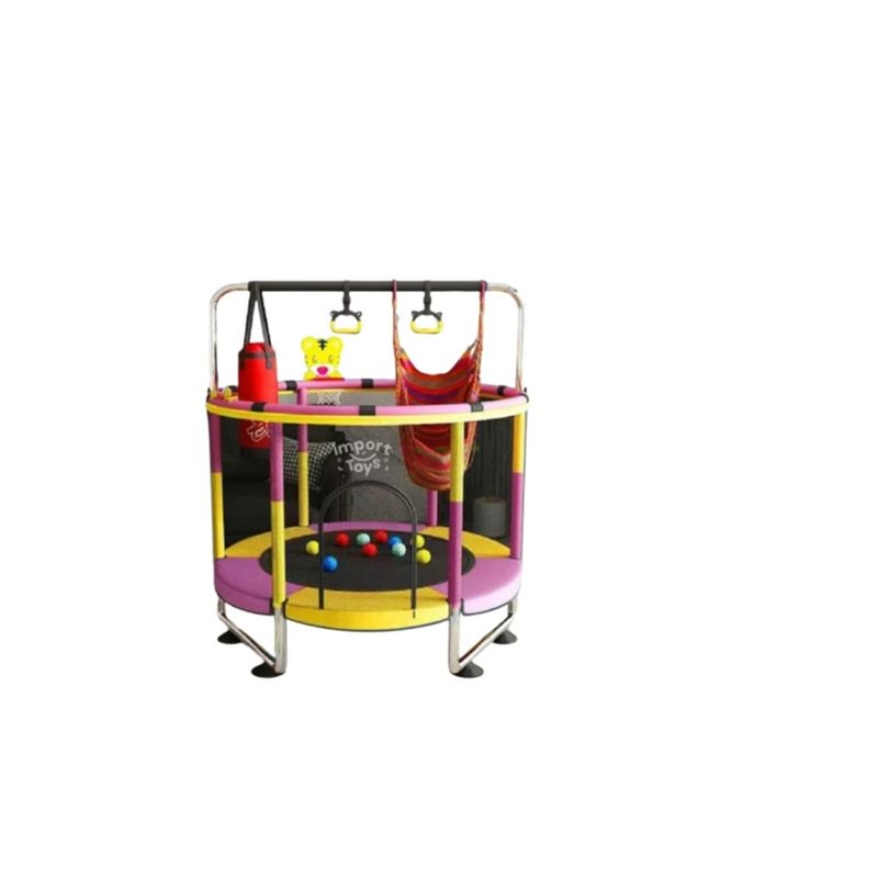 GENERICO - MINI CAMA ELASTICA CON ACCESORIOS PARA NIÑOS ROSADA