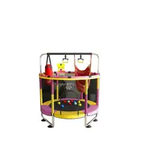 GENERICO - MINI CAMA ELASTICA CON ACCESORIOS PARA NIÑOS ROSADA