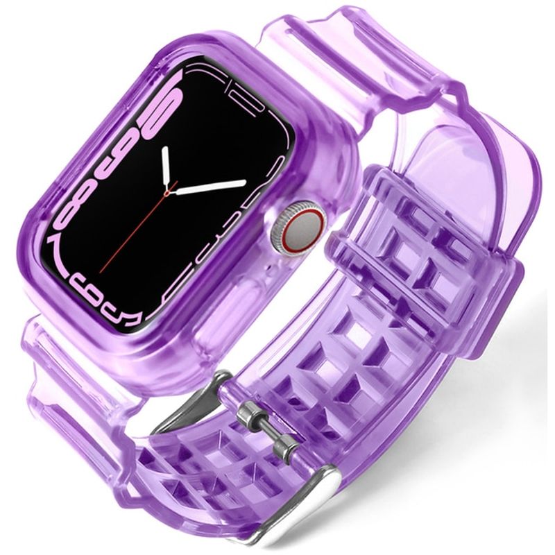 GENERICO - Correa Transparente Funda Para Apple Watch 38 / 40 / 41mm - Purpura