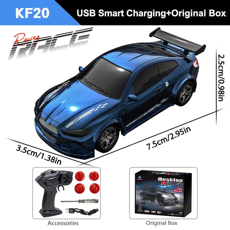 DRIFT - Auto Mini Drift GT deportico escala 1: 64 color Azul