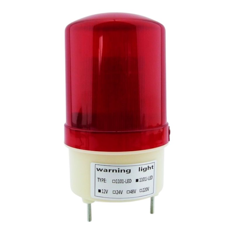 GENERICO - Baliza Strobo De 16 LED Grande Con Sirena Color Rojo