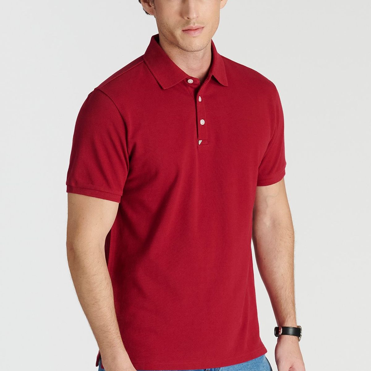 NEW MAN - Polera Polo Roma Heritage Rojo Newman