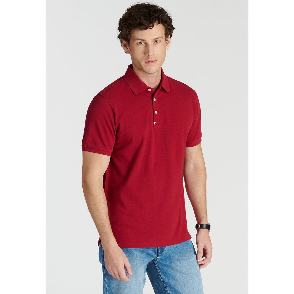 NEW MAN - Polera Polo Roma Heritage Rojo Newman