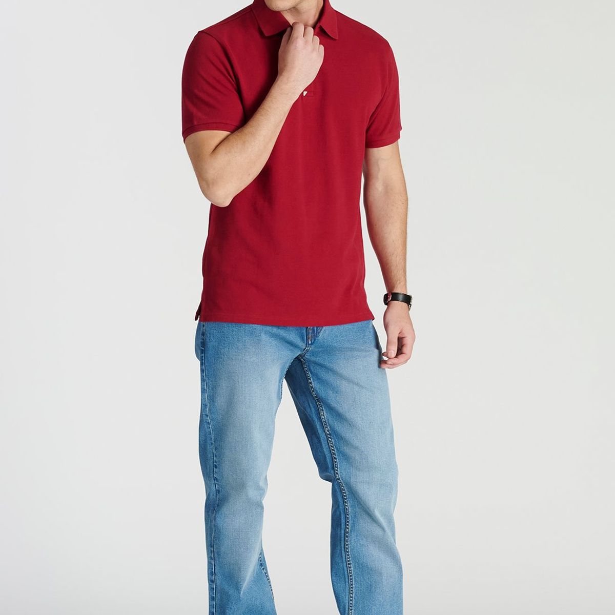 NEW MAN - Polera Polo Roma Heritage Rojo Newman