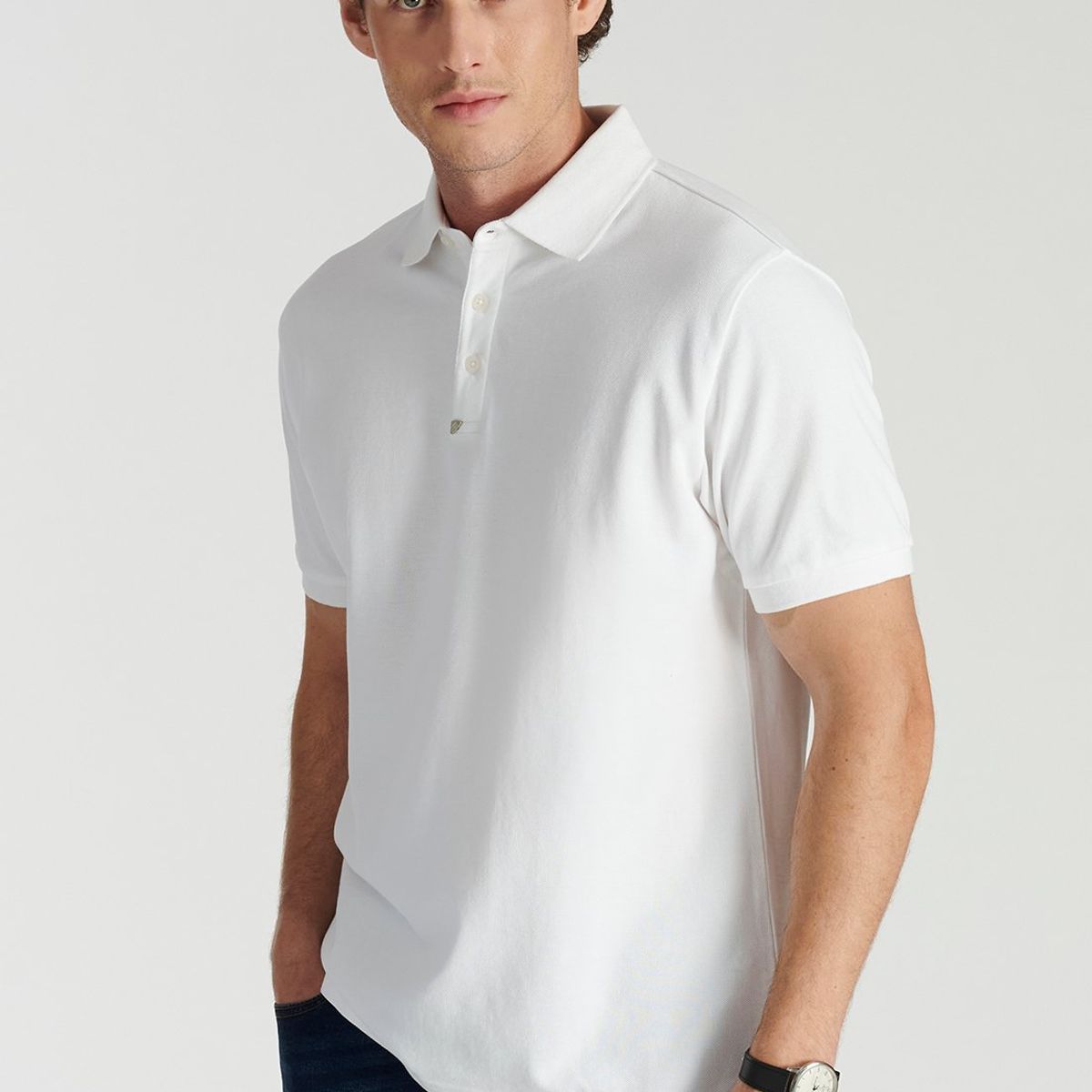 NEW MAN - Polera Polo Roma Heritage Blanco Newman
