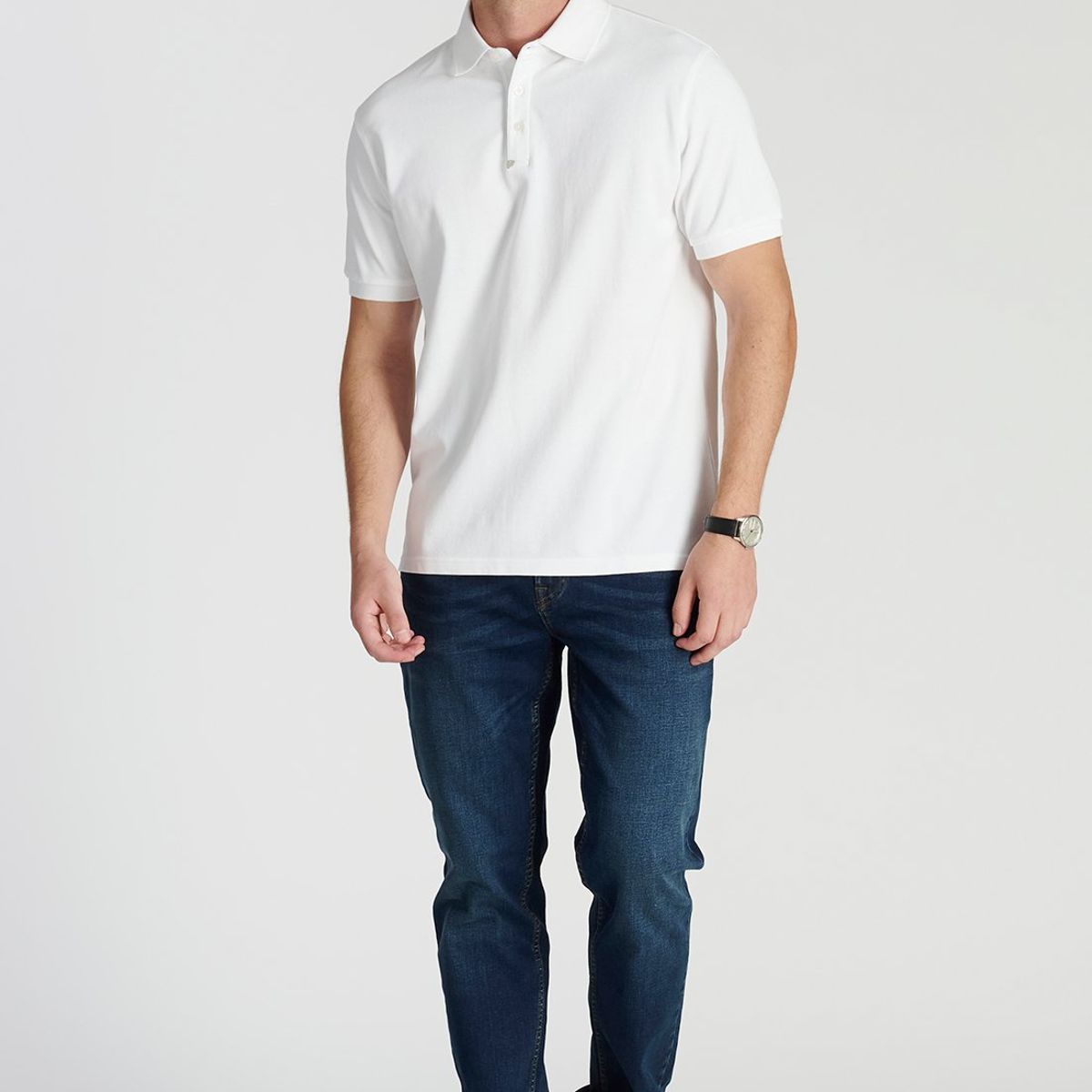 NEW MAN - Polera Polo Roma Heritage Blanco Newman