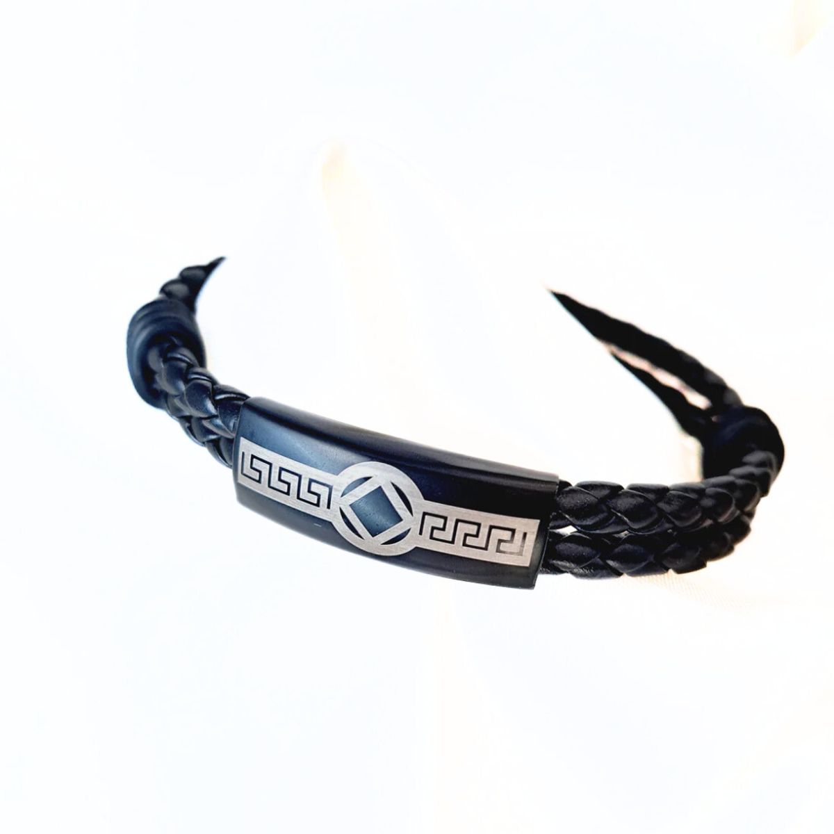 GENERICO - Pulsera ecocuero juvenil negro