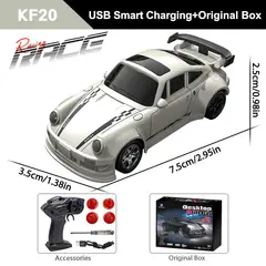 DRIFT - Auto Mini deportico carrera 911 escala 1:64 Blanco