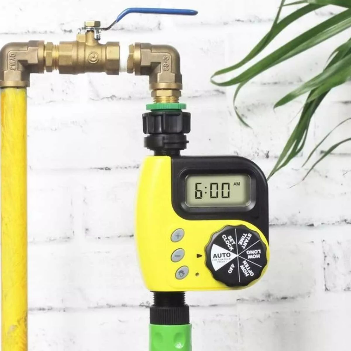 GENERICO - Programador para Riego Canilla con Timer Digital Amarillo