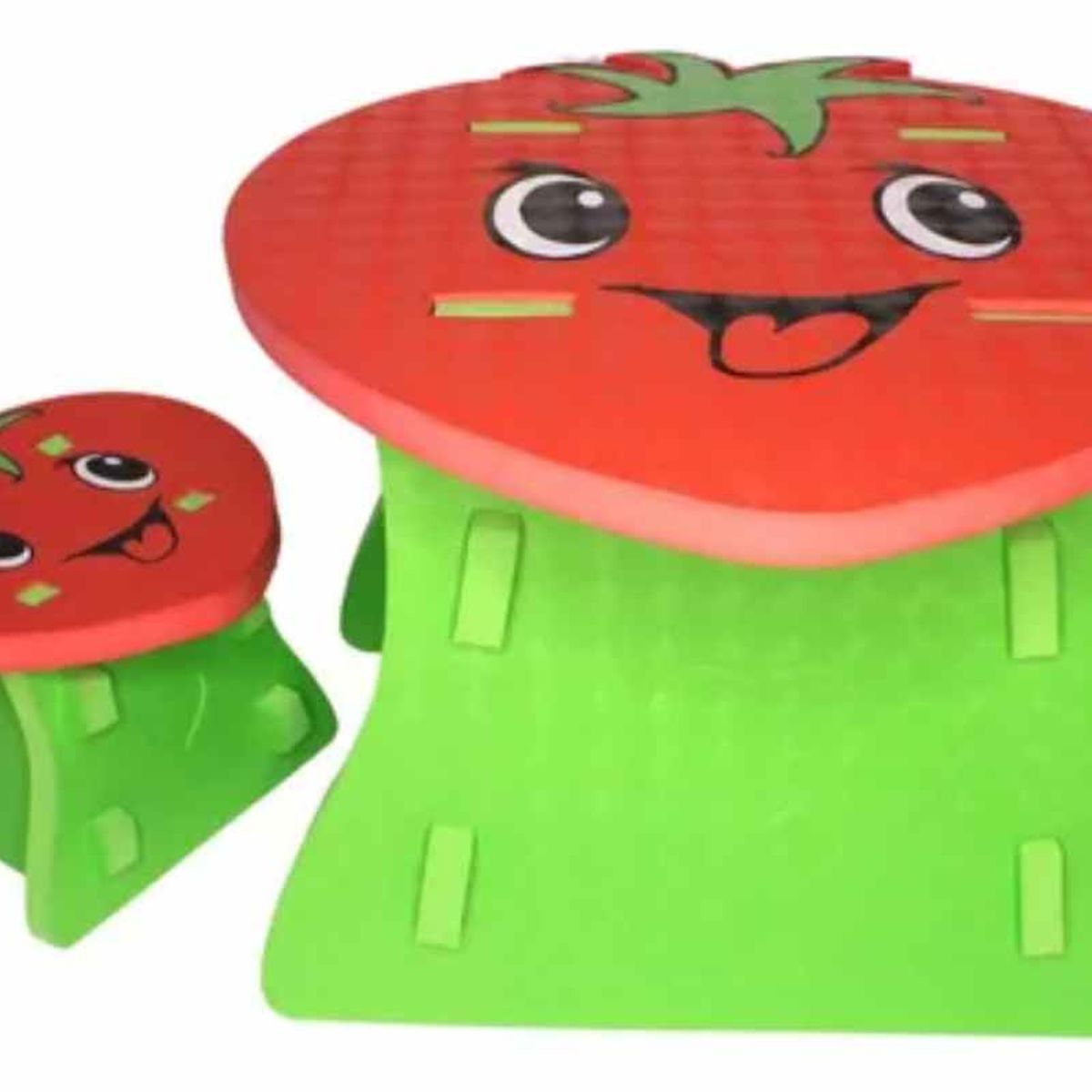 OEM - Set De Escritorio Y Asiento Goma Eva Frutilla Para Niños