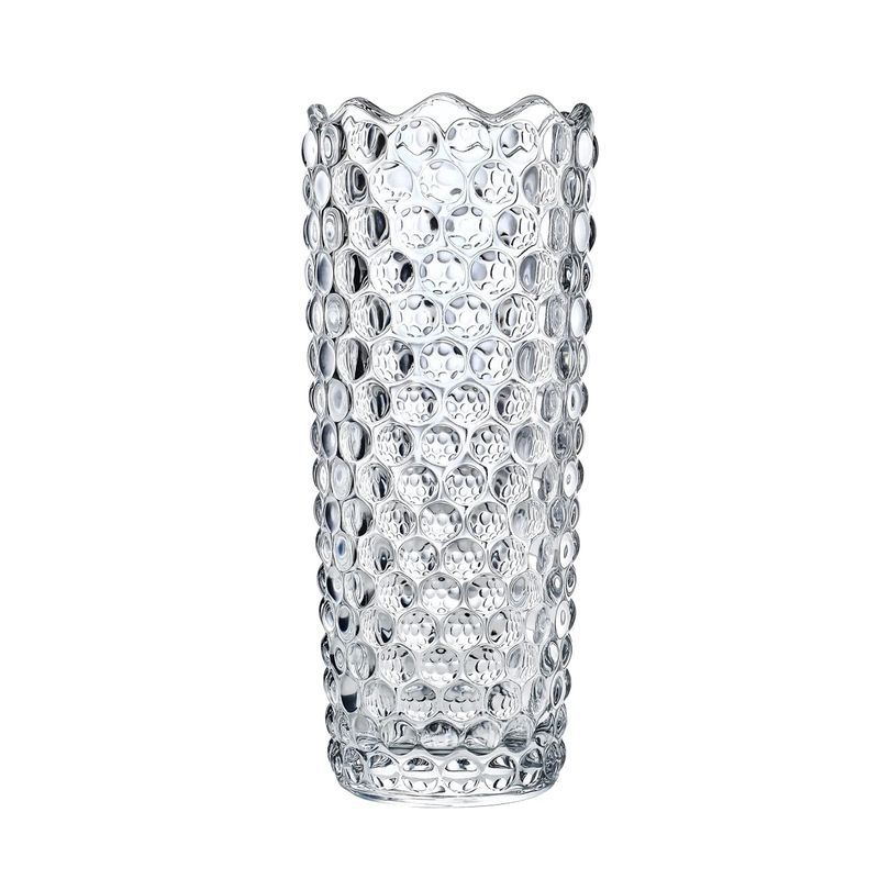 KRYOS - Florero Vidrio Panal 20 Cm - Turquesa
