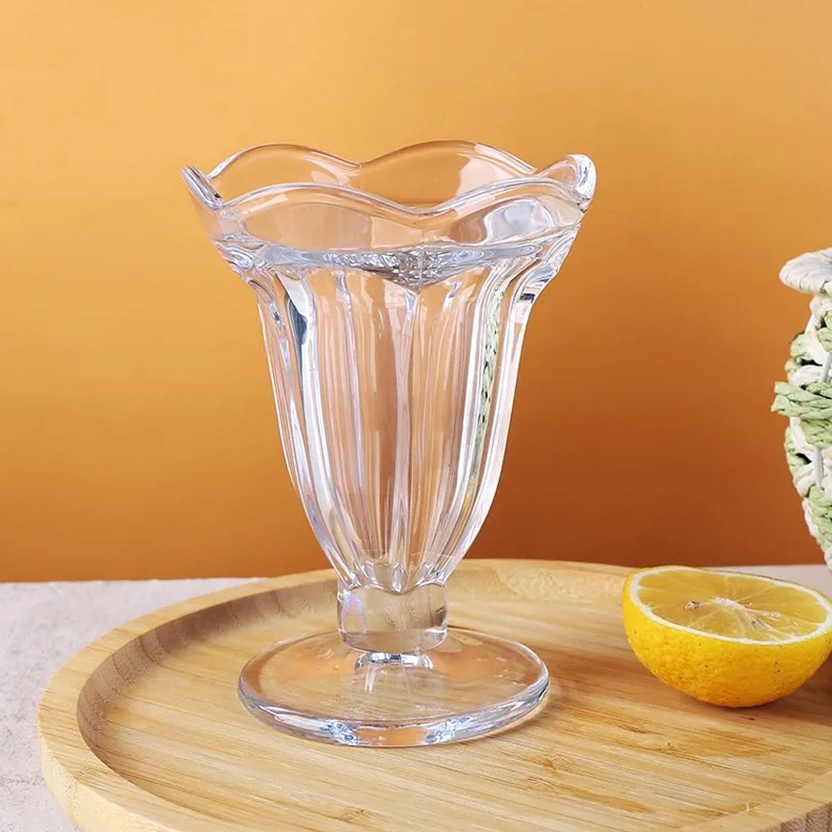 KRYOS - Set 2 Copas Helado Tulipa Vidrio 190 Ml