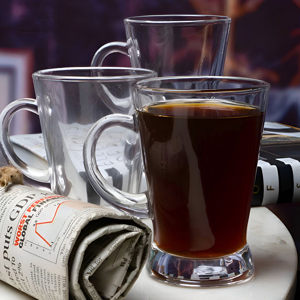 KRYOS - Set 6 Tazones Cafe Vidrio 172 Cc