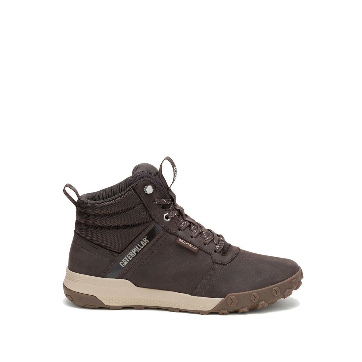 CAT - Botin Impermeable Cuero Hombre Hex Ready Mid Café CAT