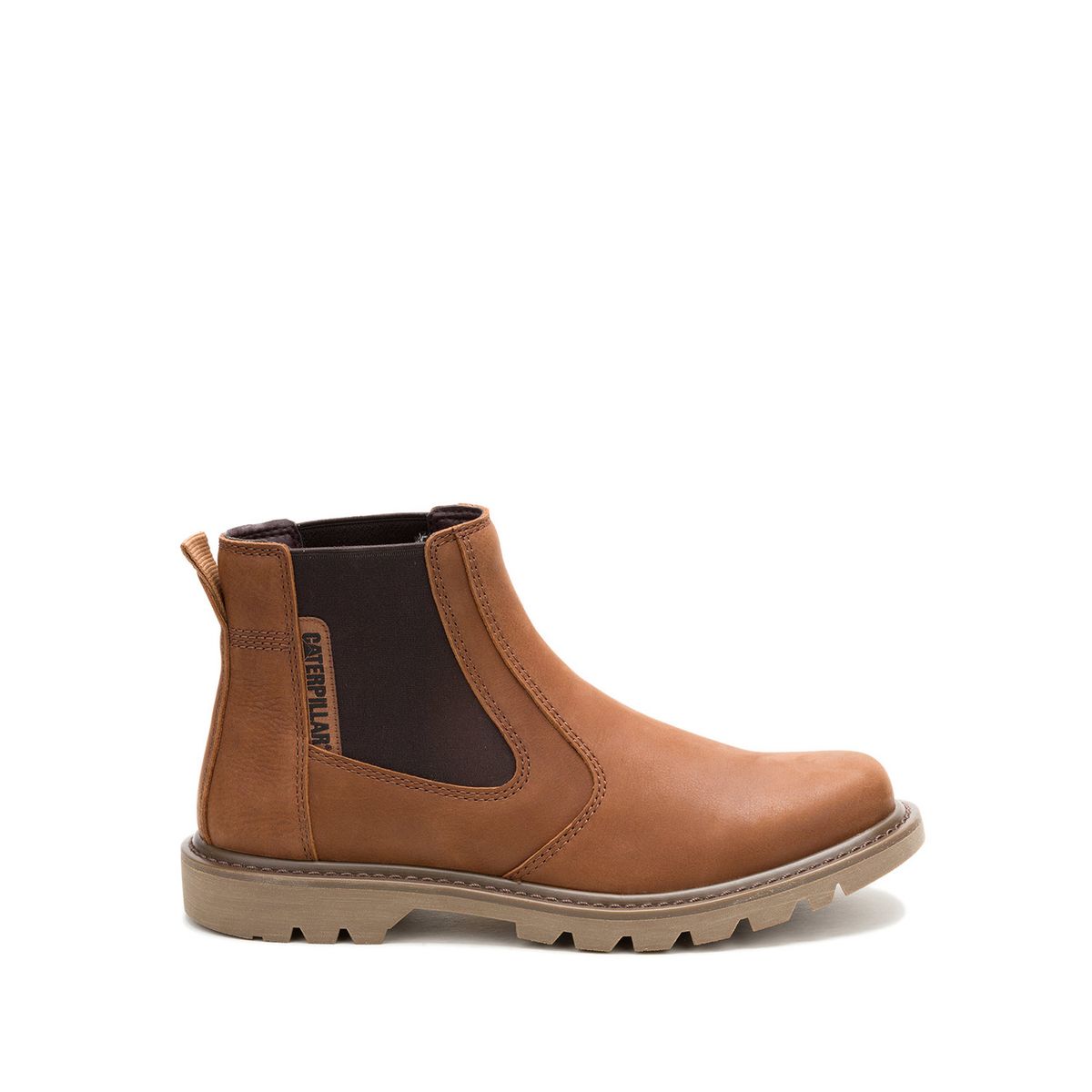 CAT - Botin Cuero Hombre Colorado 2 Chelsea Café CAT