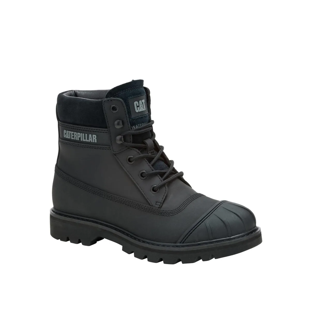 CAT - Botin Impermeable Cuero Mujer Colorado Galosh Negro CAT