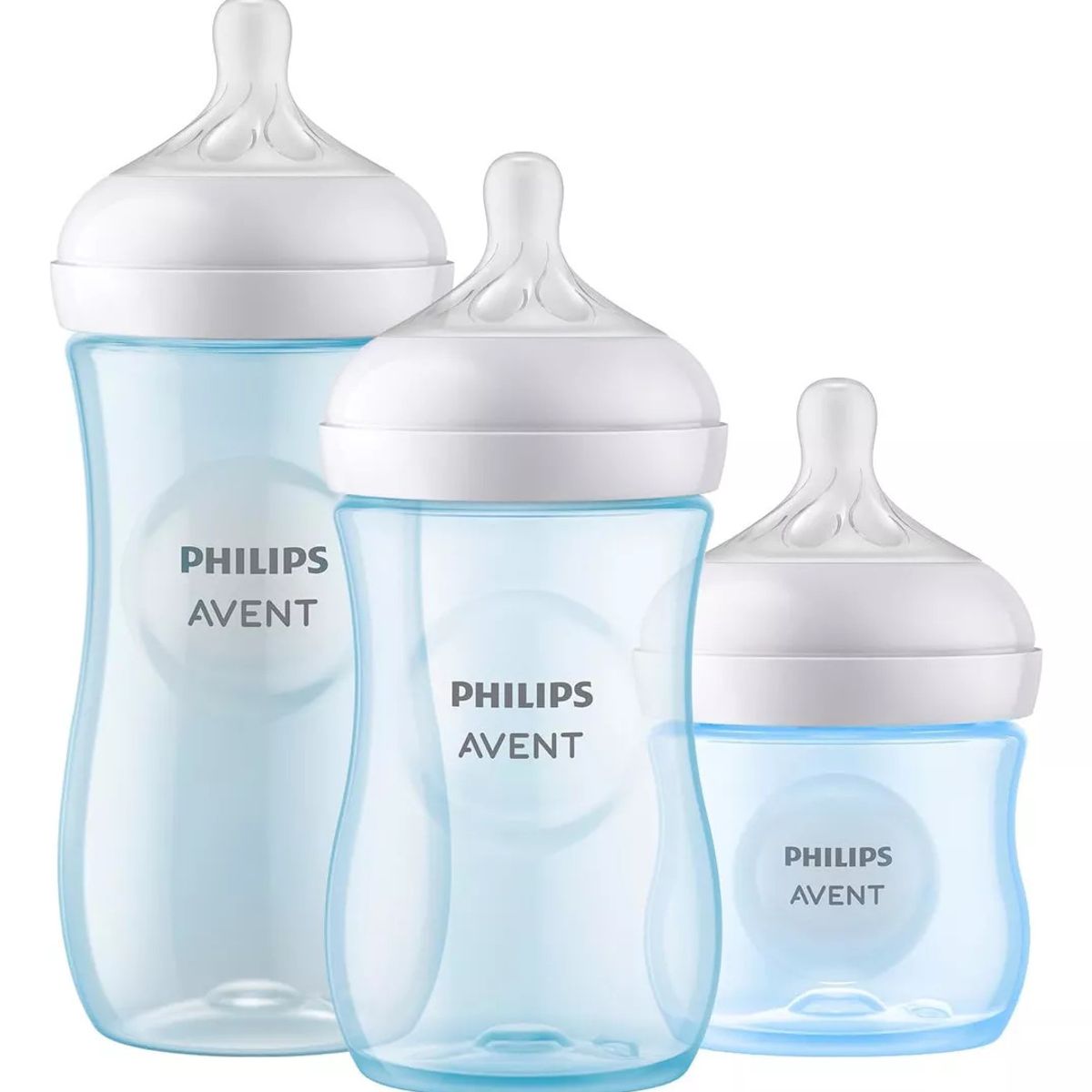 AVENT - Set 3 Mamaderas Natural Response 125+260+330ml azul Scf838/29
