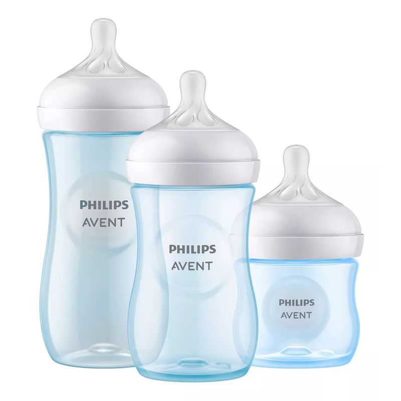 AVENT - Set 3 Mamaderas Avent Natural Response 125+260+330ml azul