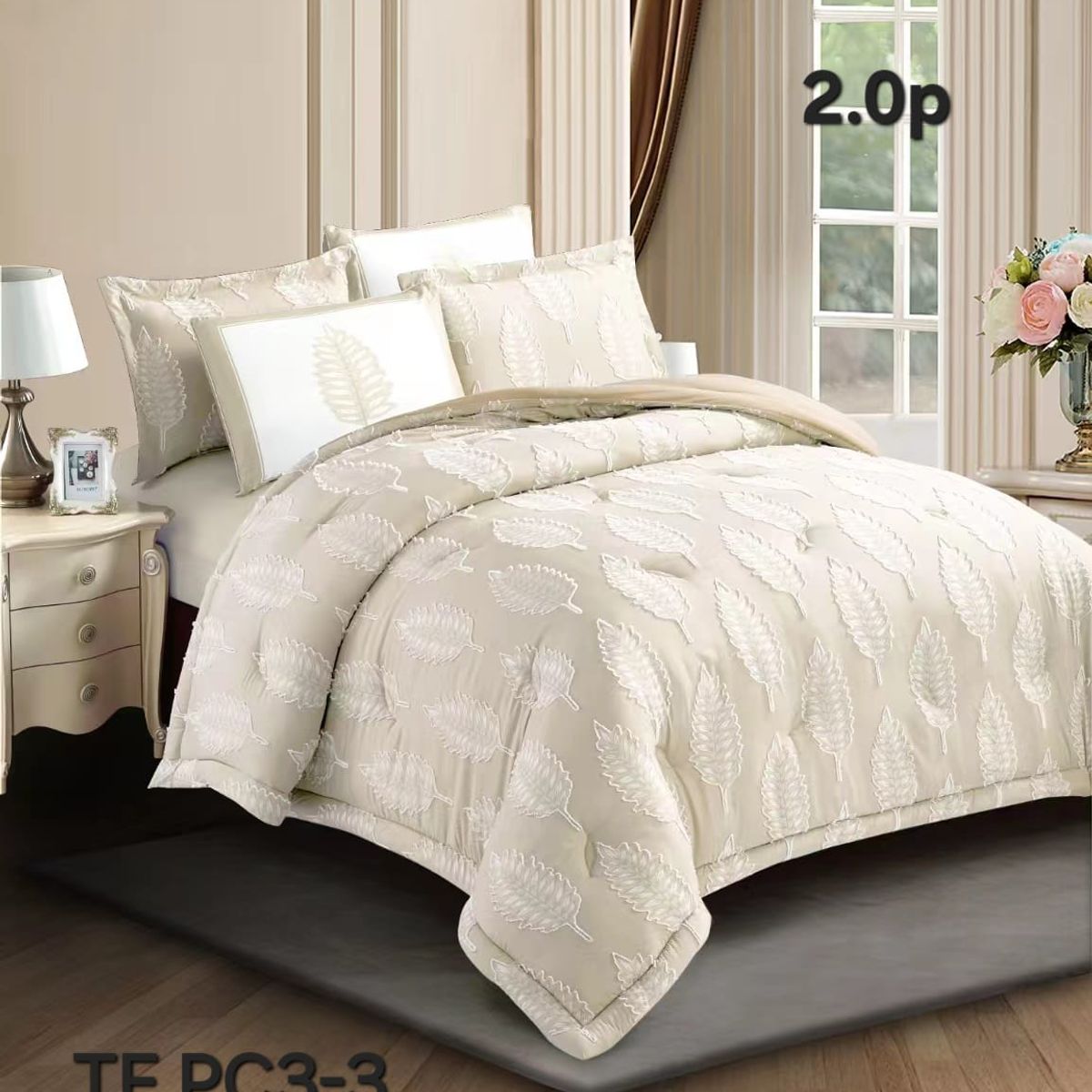 GENERICO - Cubrecama Tipo algodon liviano Quilt de Verano 2 plazas