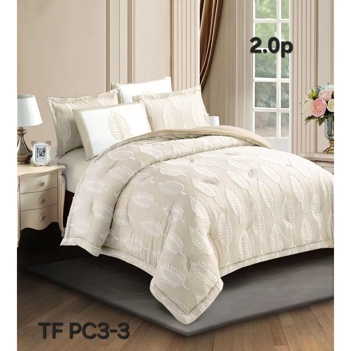 GENERICO - Cubrecama Tipo algodon liviano Quilt de Verano 2 plazas