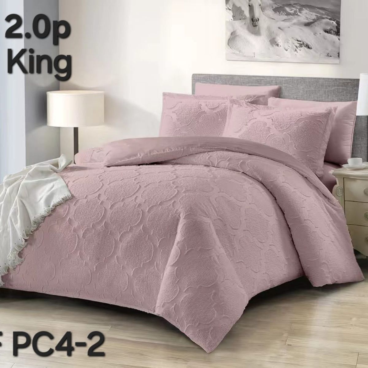 GENERICO - Cubrecama Tipo algodon liviano Quilt de Verano 2 plazas