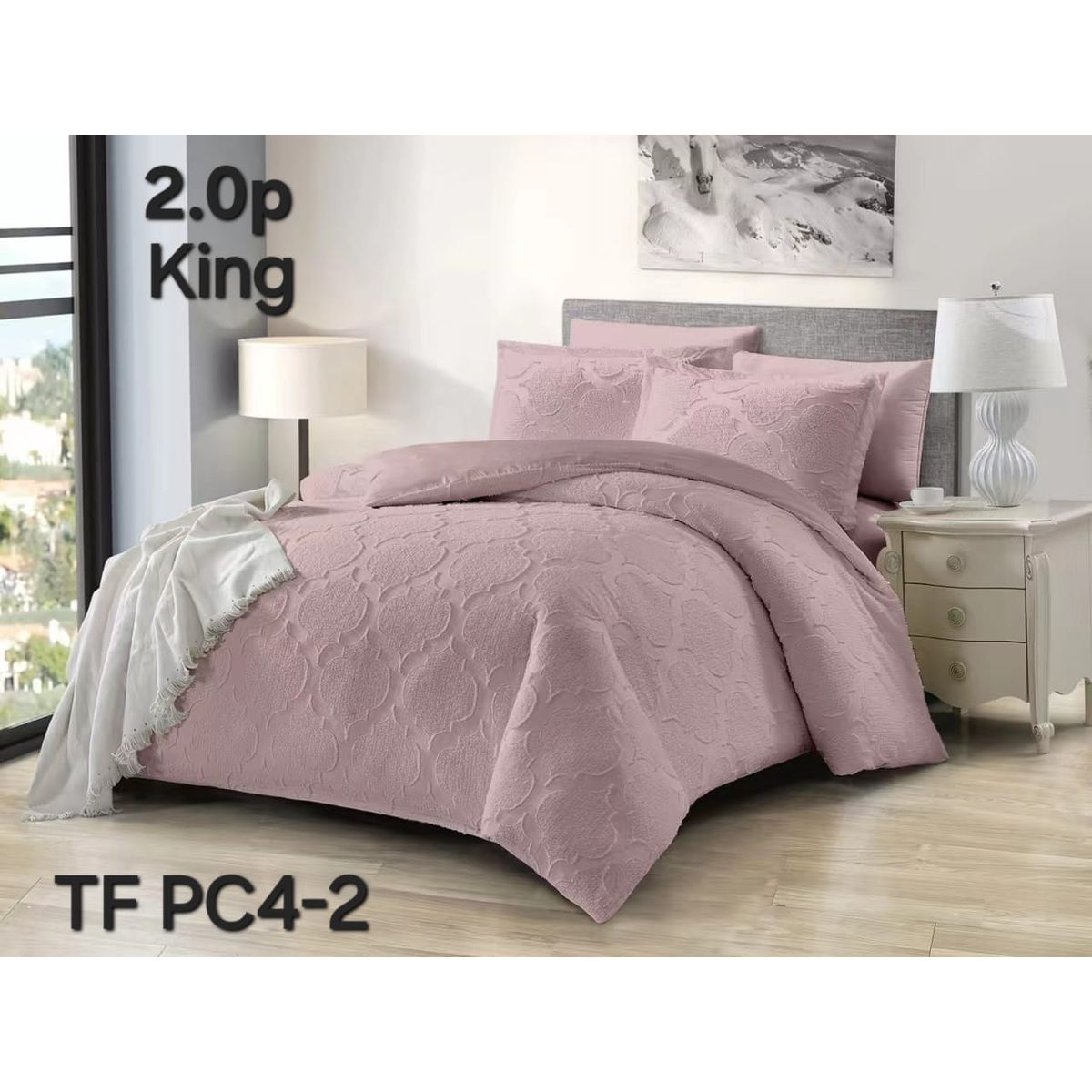 GENERICO - Cubrecama Tipo algodon liviano Quilt de Verano 2 plazas