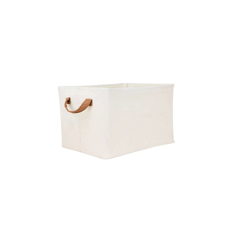 GENERICO - Caja Organizador Ropa Beige Asa Almacenamiento Plegable