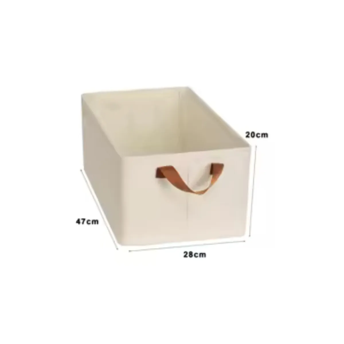 GENERICO - Caja Organizador Ropa Beige Asa Almacenamiento Plegable