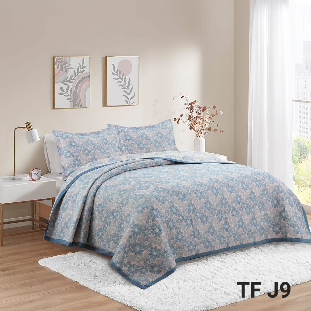 GENERICO - Cubrecama - Cobertor de Verano de Algodón 2 plazas